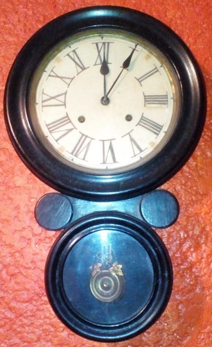 Antigüedad Reloj De Pared Ansonia (máquina Trabada)