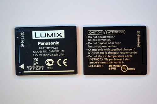 Bateria Para Camara Digital Modelo Dmw-bch7e 3.7v. Lumix