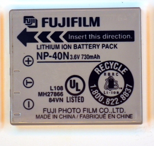 Bateria Para Camara Digital Modelo Np-40n 3.6v. Fujifilm