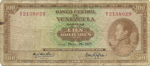 Billete De 100 Bolívares Mayo 