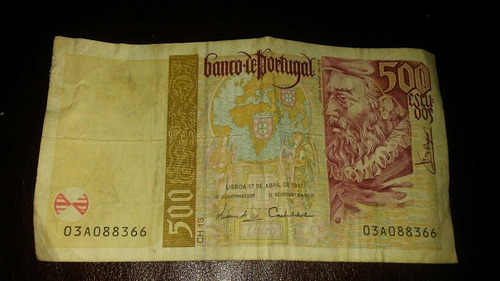 Billete De Coleccion 500 Escudos Portugal