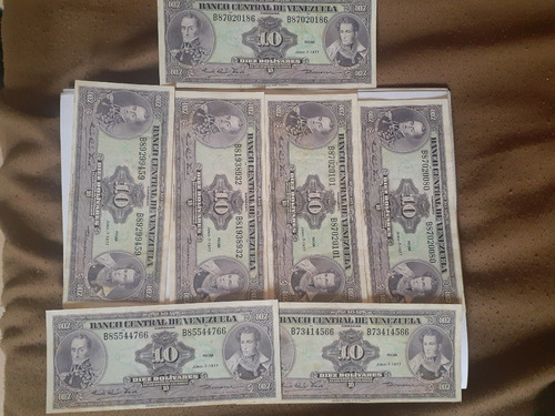 Billete Venezolano Año  Junio 10 Bs