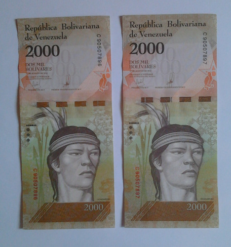 Billetes De  Bolívares Serie Consecutiva  Coleccion