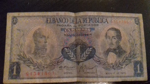 Billetes De Colección Peso Oro Colombianos  Leer