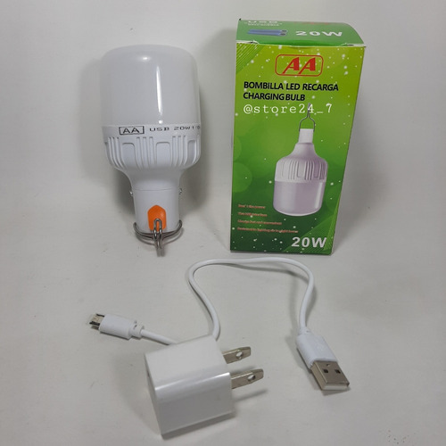 Bombillo Led Recargable 20w Puerto Usb Mayor Y Detal