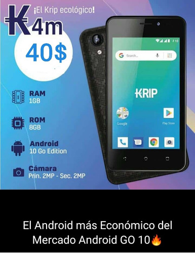 El Teléfono Android Más Económico Del Mercado Krip K4m