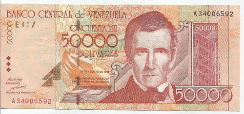 Excelente Billete  Bs Bolívares. Año . Serial