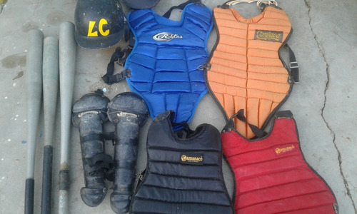 Kit Combo Beisbol Casco Bates Petos Y Chingalas Barato Remat