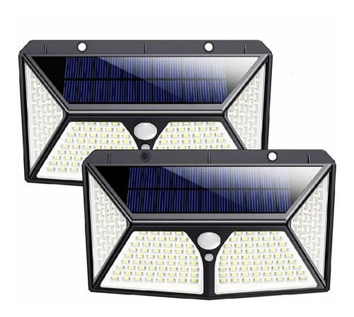 Lamparas Solar Para Exteriores 180 Led Brillante Pack 2