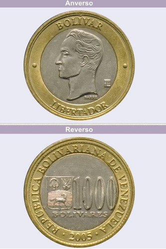 Moneda Mil Bolivares  Bs. Normal Años Varios 4 Vds