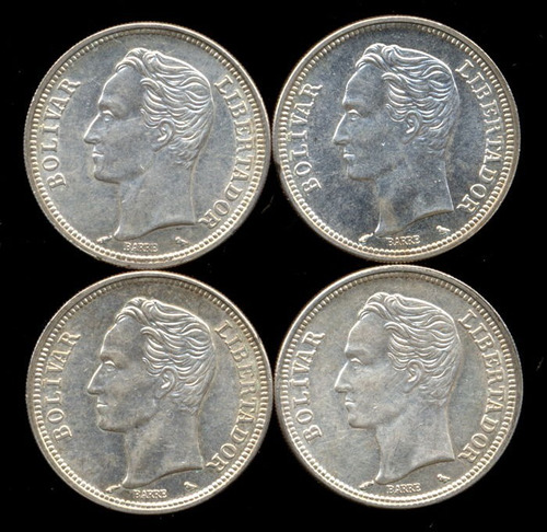 Monedas De Plata Año  Denominación 2 Bolivares