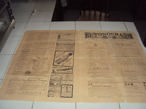 Periodico Antiguo De Maracaibo. El Fonografo. Siglo Xix.