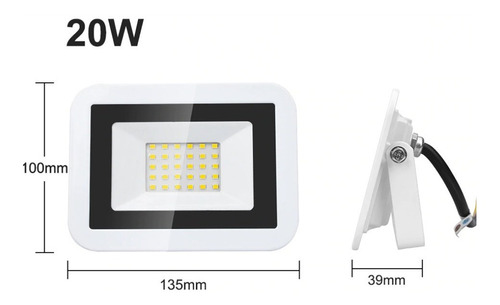 Reflector Led 20w k Ip66 Ac v Ultra Fino Hammer