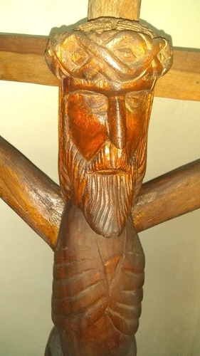 Talla Escultura Cristo Crucificado En Madera