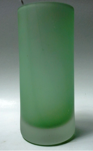 Vaso Grande Cristal Murano Opaco Verde Base Gruesa