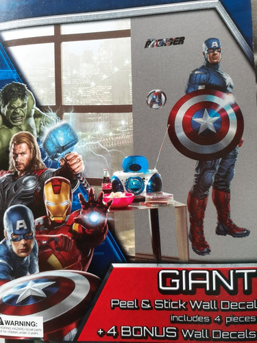 Vinil Fotomural Stickers Capitan America Avengers