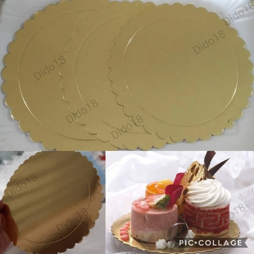 Bases Para Tortas Discos Dorados Reposteria (12 Unid)