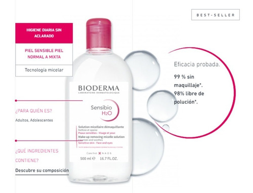 Bioderma Desmaquillante Agua Micelar Tonico