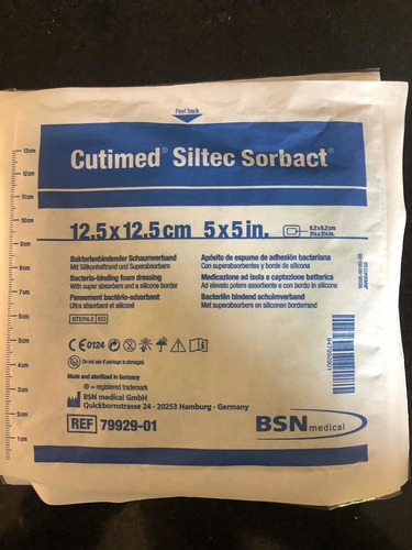 Cutimed Siltec Sorbact 12.5x12.5, Packs De 2 Unidades