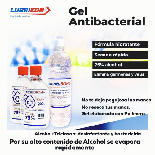 Gel Antibacterial Lubrikon 1 Litro