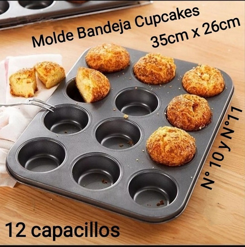 Molde 12 Ponquesitos Cupcakes # Reposteria