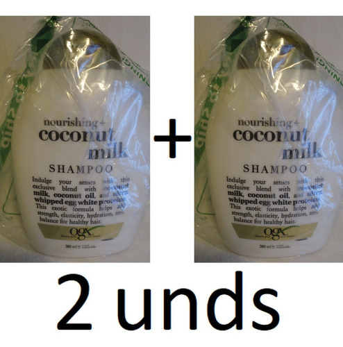 Ogx Shampoo Leche De Coco Nutritiva 2 X 385 Ml * Oferta *