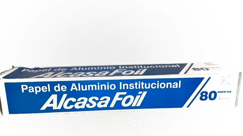 Papel Aluminio Alcasa Foil Institucional De 80 Metros