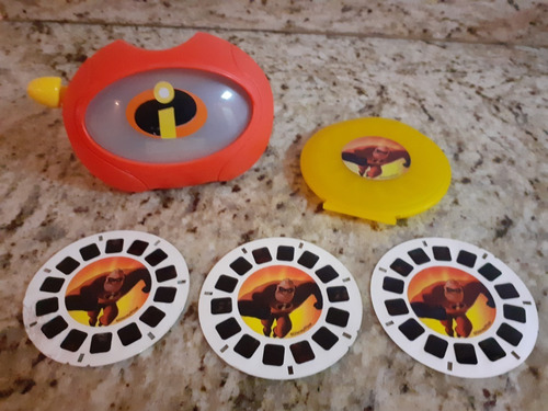 View Master De Los Increíbles Con 3 Discos Y Estuche