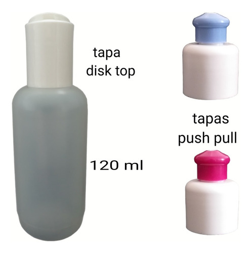 Énvases Plásticos De 120 Ml Con Tapa Tipo Disk Top(Min.