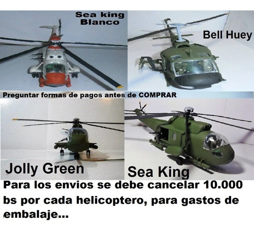 Helicóptero De Plástico (pintados A Mano)