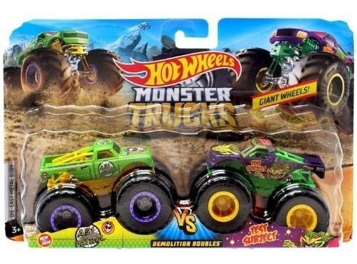 Set De 2 Carros Hot Wheels Monster Truck Para Niños