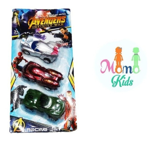 Set De 3 Carros Avengers, Juguete De Niño