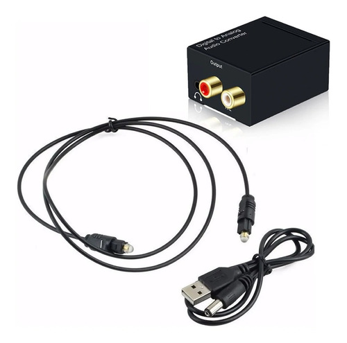 Convertidor Audio Optico Digital A Analogico Rca+cableoptico