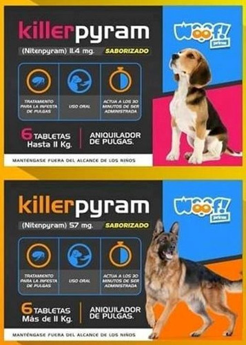 Pastillas Killerpyram Aniquilador De Pulgas Woof