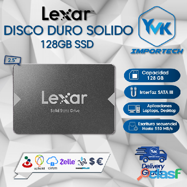 Disco Duro Solido 128GB SSD LEXAR