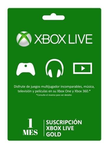 Membresía Xbox Live Gold 1 Mes Global Digital Promoción