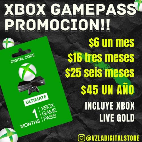 Xbox Live Gold Y Game Pass Ultimate Oferta Pc