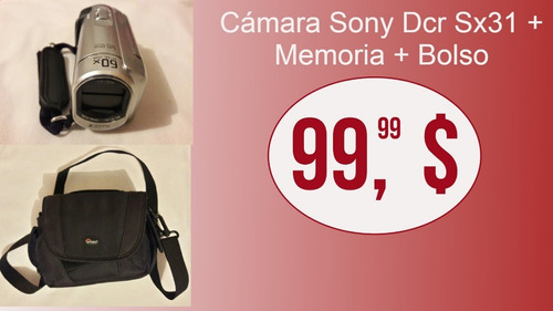 Cámara Sony Dcr Sx31 + Memoria + Bolso