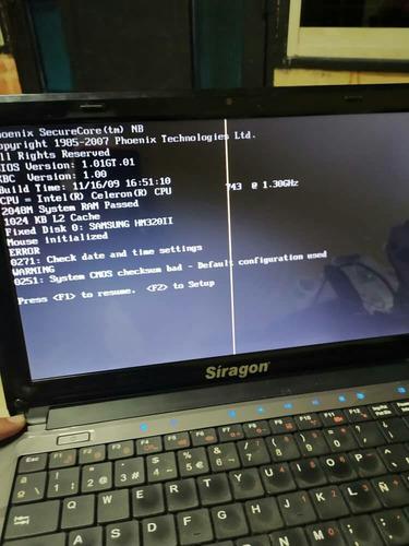Laptop Siragon 13.3 Modelo Sl6310 (reparar O Repuesto)