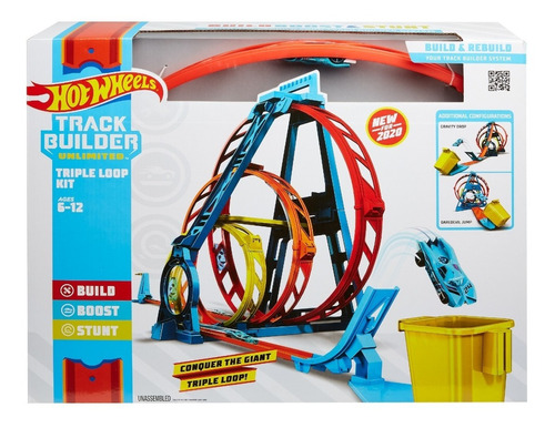 Hotwheels Pista Triple Bucle Track Builder Original