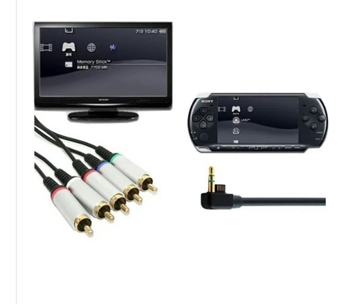 Cable Rca Component Psp  Para Ver Juegos En Tv