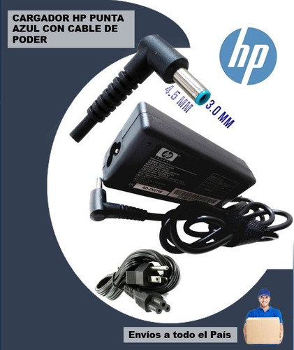 Cargador De Laptop Hp Envy 65w Punta Azul Original