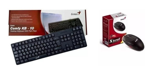 Kit Genius Teclado Kb-10 Y Mouse Genius Usb Pc Laptop Tablet