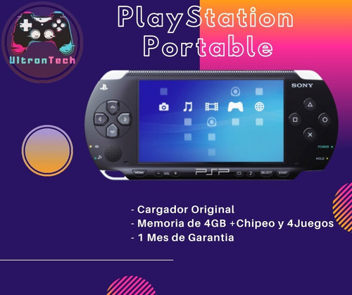 Playstation Portable Psp Con Memoria De 4gb