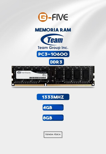 Memoria Ram Ddr3 4gb Team Group mhz