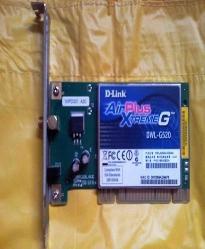 Tarjeta De Red Pci D-link Airplus G Dwl G520 Sin Antena