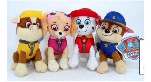 Peluches Paw Patrol Chase Sky Marshall Rubble 13v