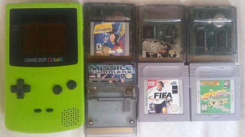 Game Boy Color Con 6 Juegos Originales