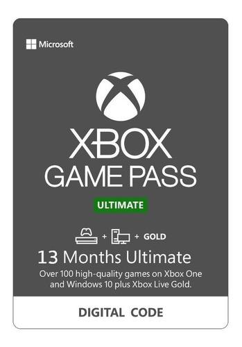 Membresía Xbox Game Pass Ultimate 13 Meses Xbox One Pc Usa