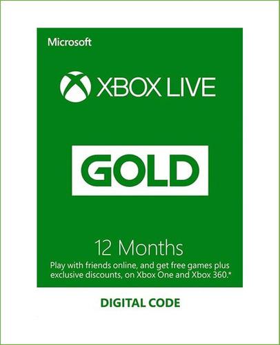 Xbox Live Gold 12 Meses Código Global